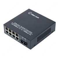 8x 10/100Base-TX To 100Base-FX 1550nm 60km Dual SC Fiber Optic Swtich | FC-FA108-15S60
